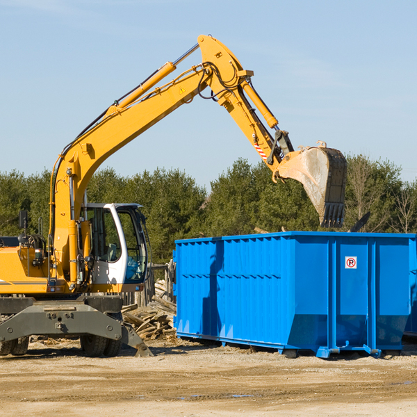 are there any restrictions on where a residential dumpster can be placed in Hull IA